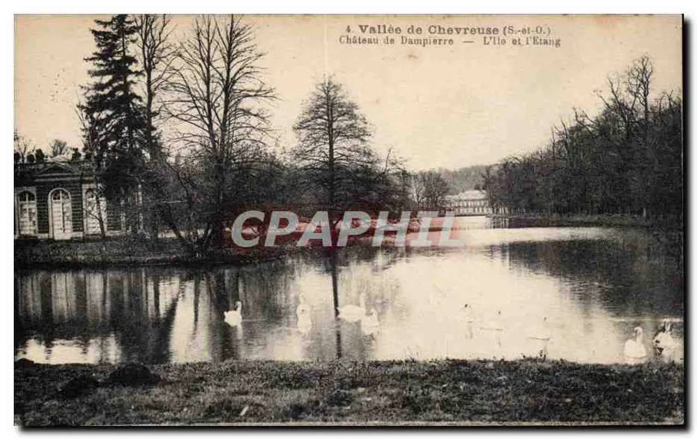 Schloss Dampierre — Die Insel und der Teich — Tal der Chevreuse (S.-et-O.) - Vorderseite