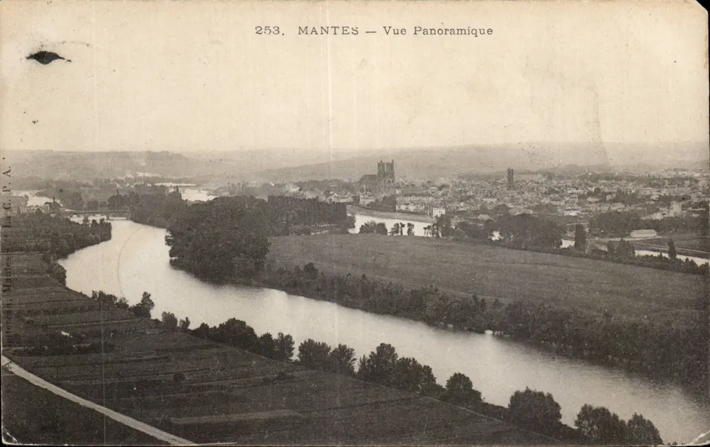 MANTES — Vista Panorâmica — A. Bonnani, Mantes-sur-la-C.P.A. n°253 - Frente