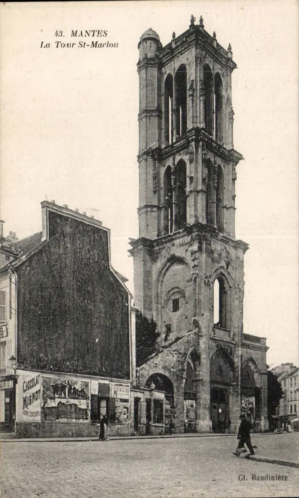 Mantes-la-Jolie — La Tour Saint-Maclou — Cl. Baudinière, n°43 - Vorderseite