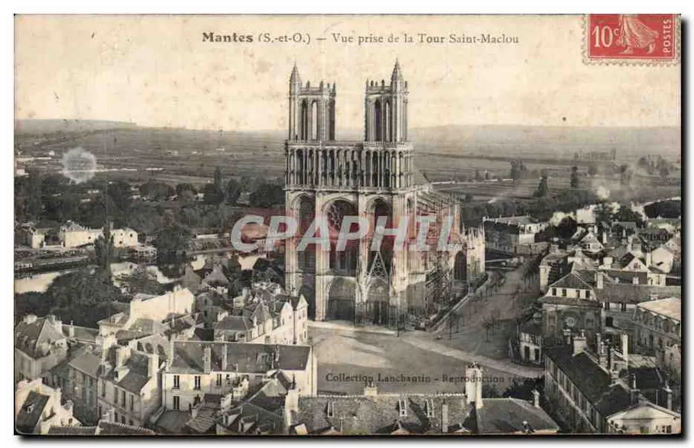 Mantes (S.-et-O.) — Ansicht vom Tour Saint-Maclou — Sammlung Lanchantin - Nachbildung - Vorderseite