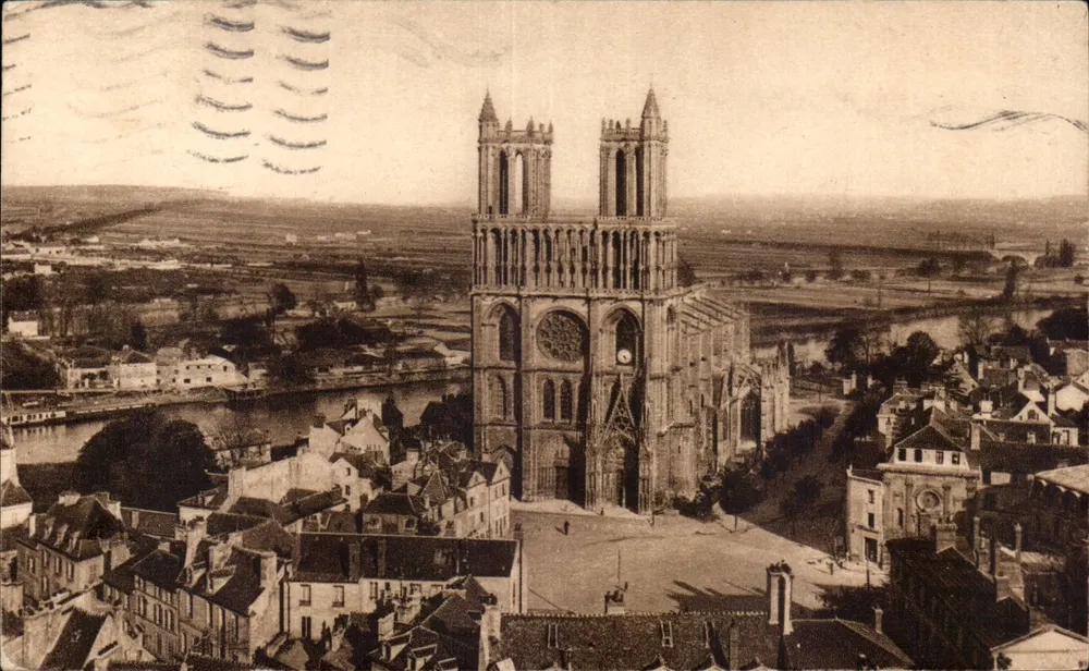 Mantes-la-Jolie — Panorama aus der Tour Saint-Maclou — Edition M. PHILIPPE - Vorderseite