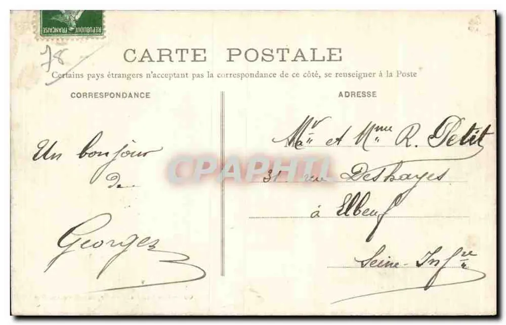 Mantes (S.-et-O.) — Aufnahme von der Tour Saint-Maclou — Sammlung Lanchenu - Rückseite