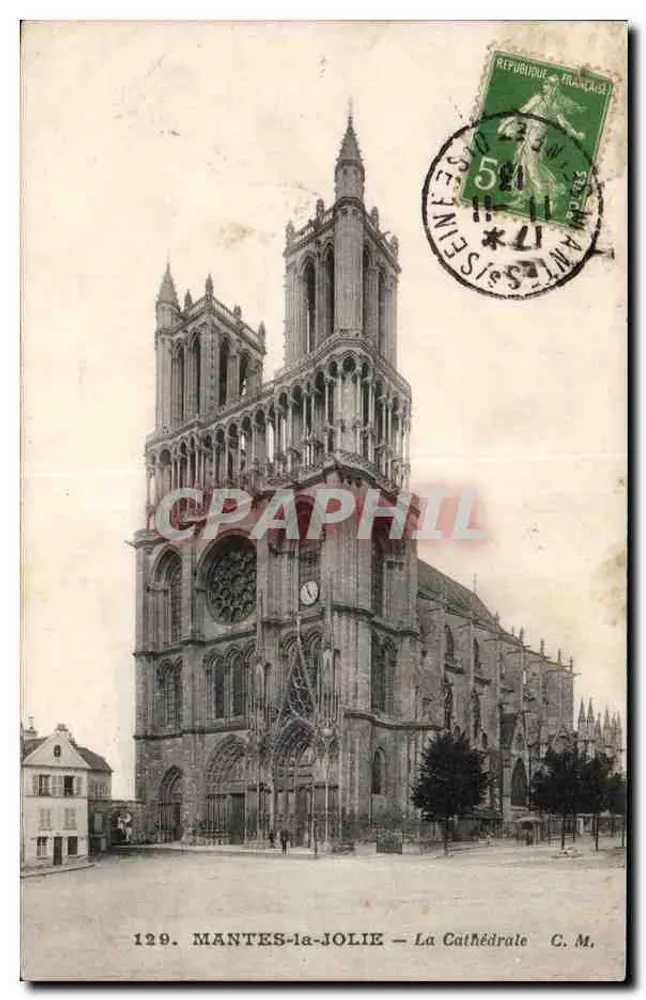 MANTES-la-JOLIE — A Catedral — Edição Artística C. M. - Frente