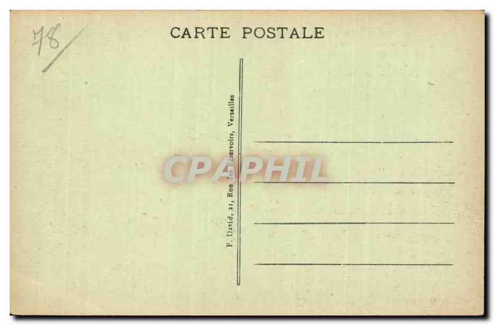 Port-Royal des Champs — Die Alte Kanzel und der Transept und Büste von Pascal — F. David, Versailles - Rückseite