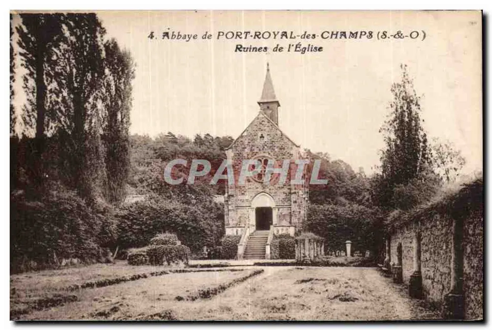 Abtei Port-Royal-des-Champs — Ruinen der Kirche — Verlag F. David, Versailles - Vorderseite