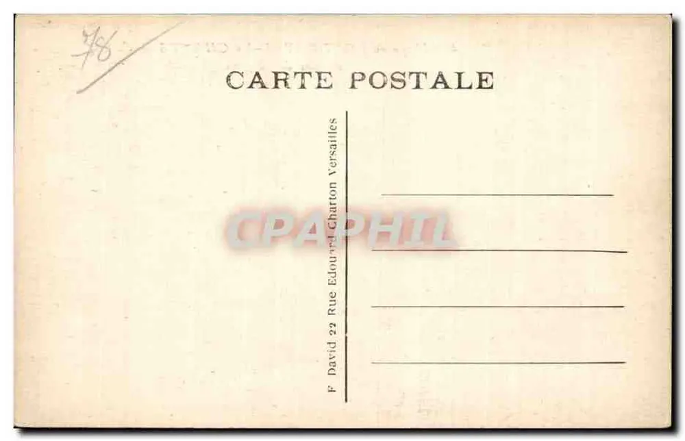 Abtei Port-Royal-des-Champs — Ruinen der Kirche — Verlag F. David, Versailles - Rückseite