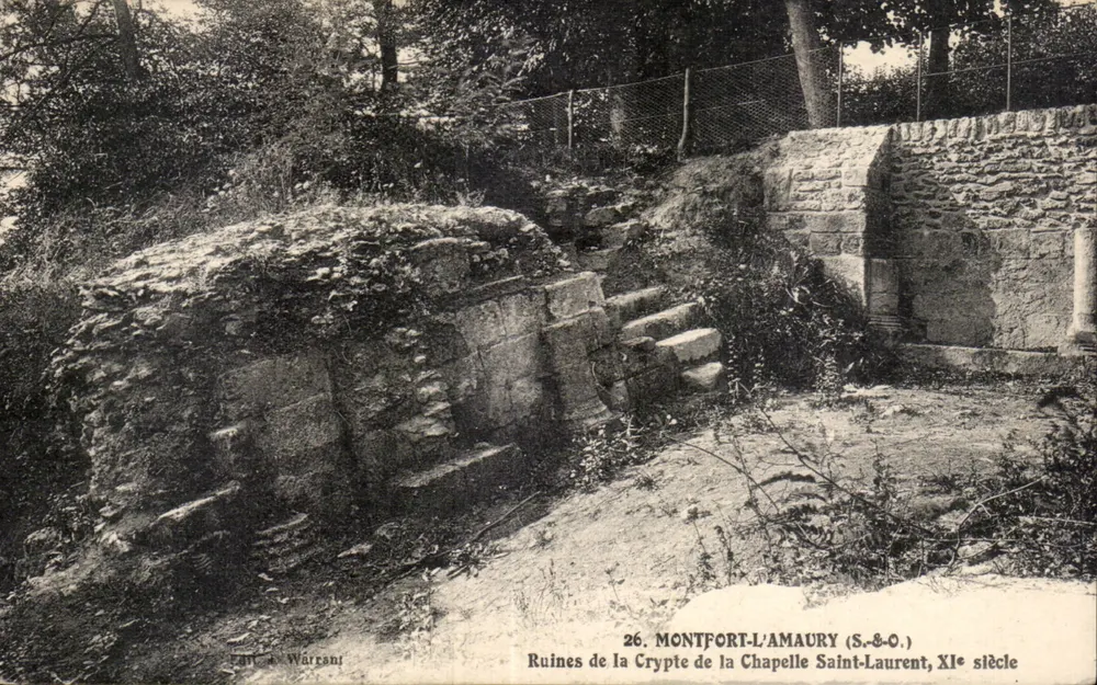 Ruinen der Krypta der Kapelle Saint-Laurent — Montfort-l'Amaury (S.-&-O.) — Verleger: Carte à Warranui, n° 26 - Vorderseite