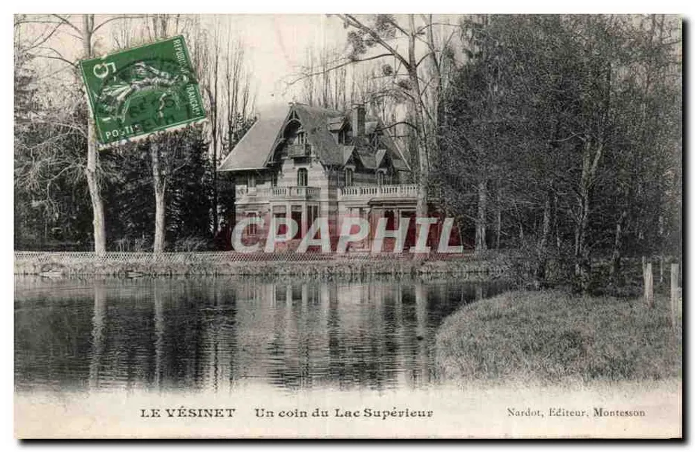 Le Vésinet — Um canto do Lago Superior — Nardot, Editor, Montesson - Frente