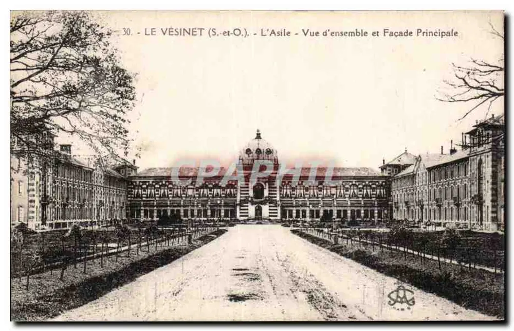 Le Vésinet (S.-et-O.) - L'Asile - Vista geral e Facha Principal - Frente