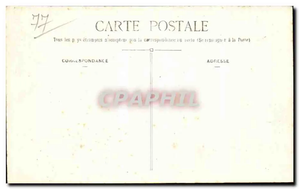 Jouarre (S.-et-M.) — Innenansicht der Kirchenschiff-Krypta Saint-Paul — Merowingischer Mauerabschnitt und Grabstätten (7. Jahrhundert) — Photographie G. Brindelet, 30, rue Saint-Nicolas, La Ferté-sous-Jouarre (S.-et-M.) - Rückseite