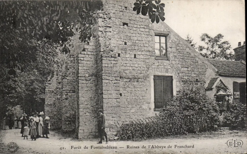Wald von Fontainebleau — Ruinen der Abtei Franchard — Verlag SIRAT - Vorderseite