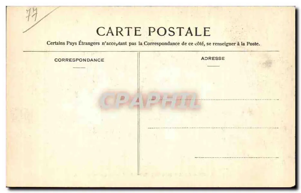 Schloss Fontainebleau — Die Pinienhöhle — Verlag F. 163 - Rückseite