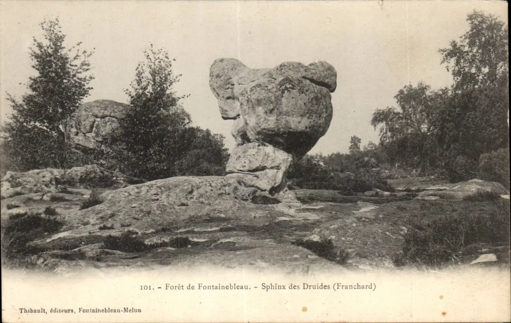 Sphinx der Druiden (Franchard) — Forêt de Fontainebleau — Thibault, Verleger, Fontainebleau-Melun, Nr. 101 - Vorderseite