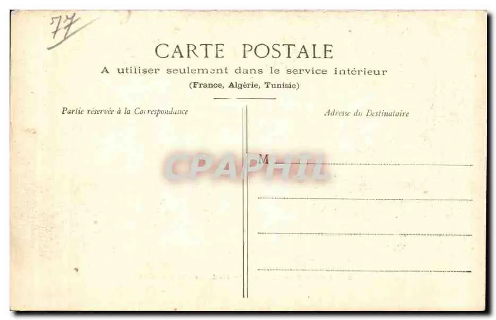 Sphinx der Druiden (Franchard) — Forêt de Fontainebleau — Thibault, Verleger, Fontainebleau-Melun, Nr. 101 - Rückseite