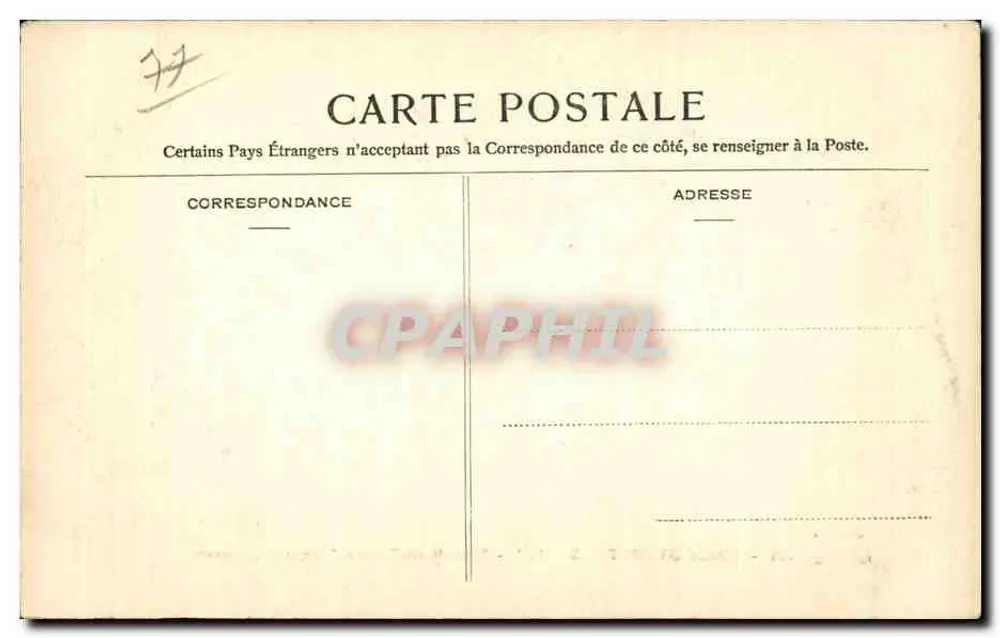 Wald von Fontainebleau — Straße Marie-Thérèse (Schluchten von Apremont) — Verleger: 383 - Rückseite