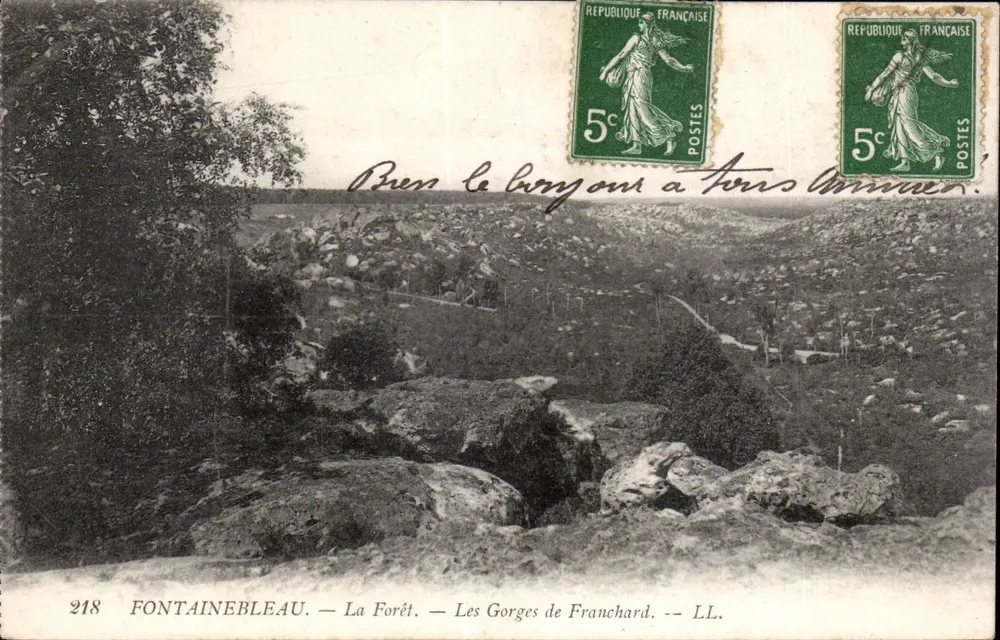 Fontainebleau — Die Forêt — Die Gorges de Franchard — LL. — n° 218 - Vorderseite