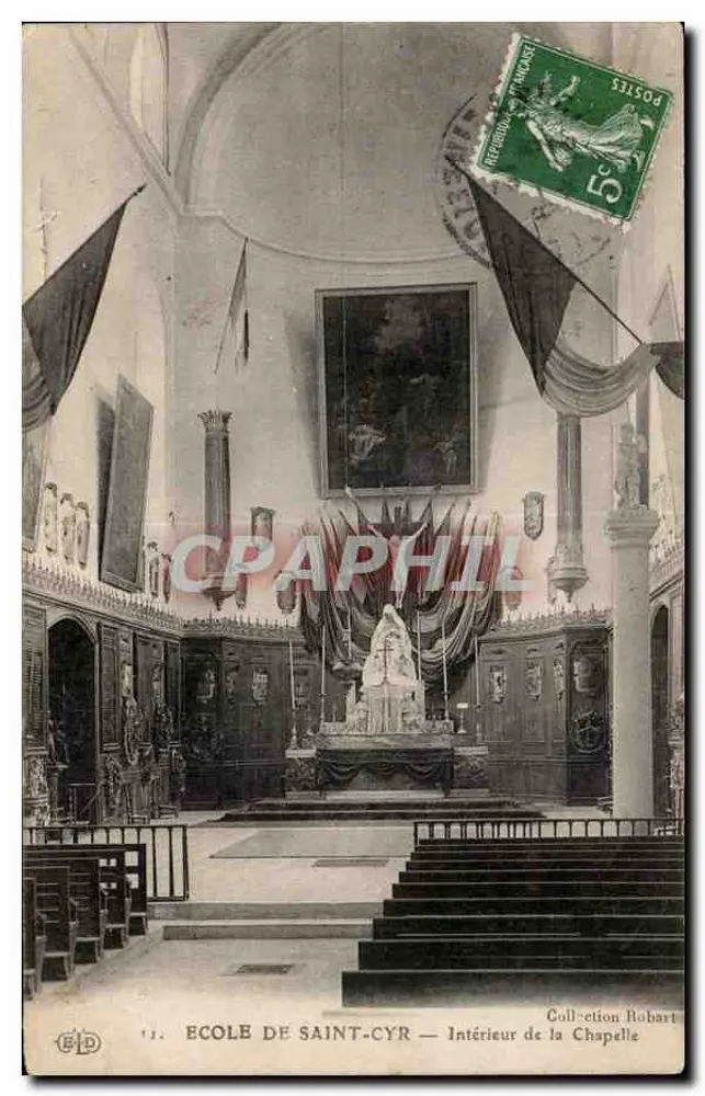ESCOLA DE SAINT-CYR — Interior da Capela — Editor E.P.D. n°13 - Frente