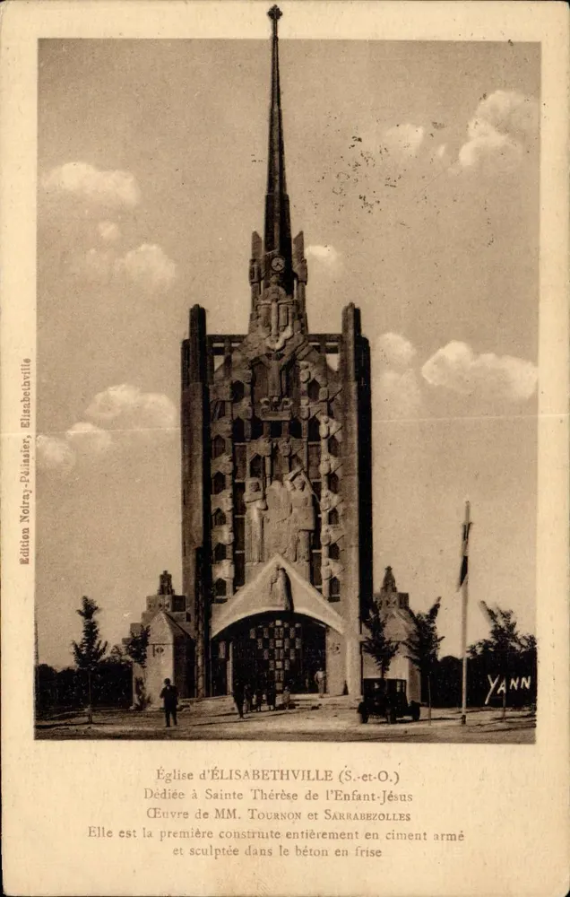 Igreja de Élisabethville (S.-e-O.) — Dedicada a Santa Tereza da Criança Jesus — Edição Noéry-Pélissier - Frente