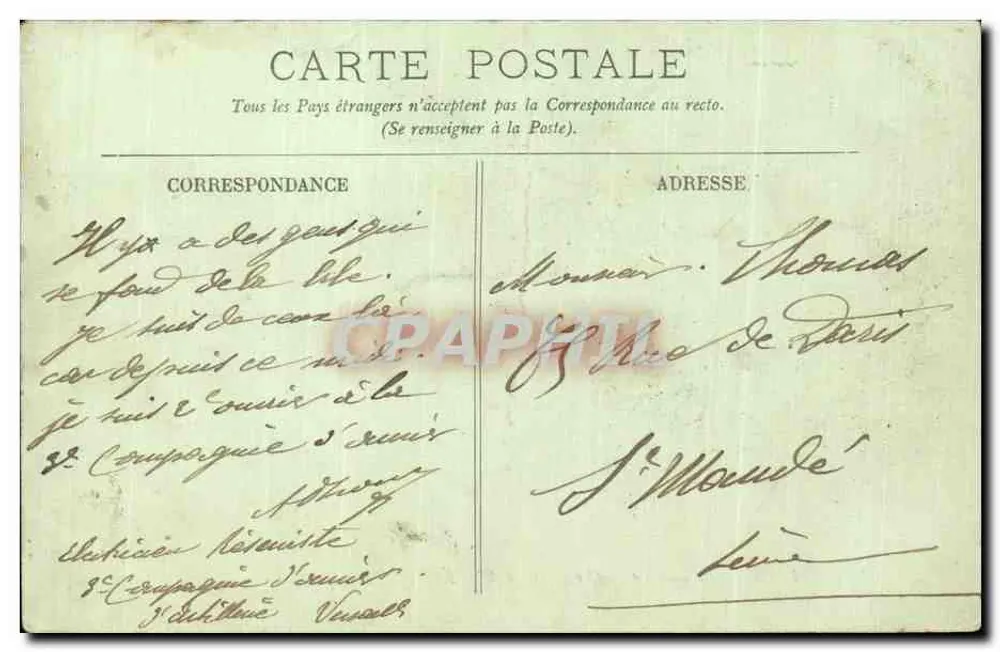 Versailles — La Caserma — Il Quartiere della Regina — LL. n°289 - Verso