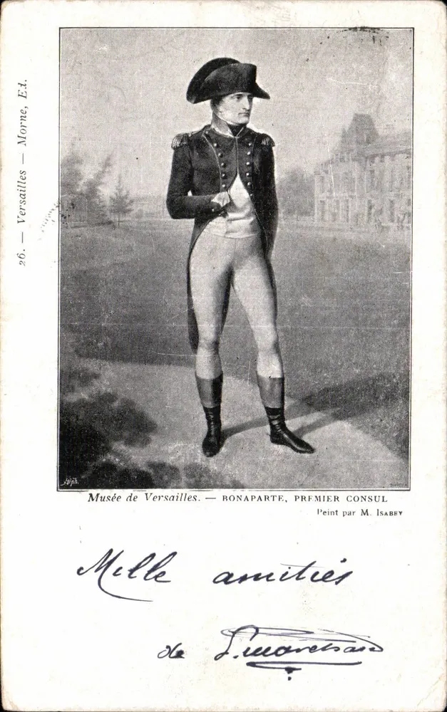Napoleão Bonaparte, Primeiro Consul — Museu de Versailles — Ed. Morne, n°26 - Frente