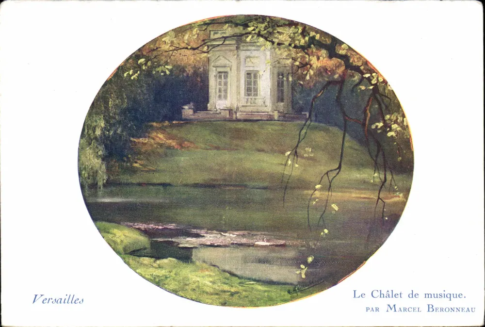 Versailles — Le Châlet de musique — par Marcel Beronneau - Recto