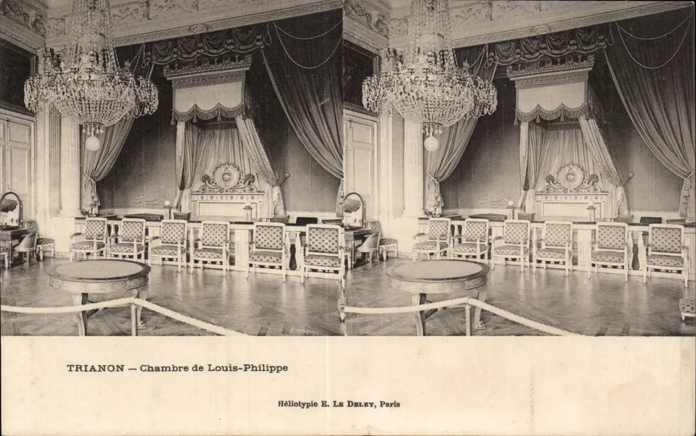 Trianon — Quarto de Louis-Philippe — Héliotypie E. LE DELEY, Paris - Frente
