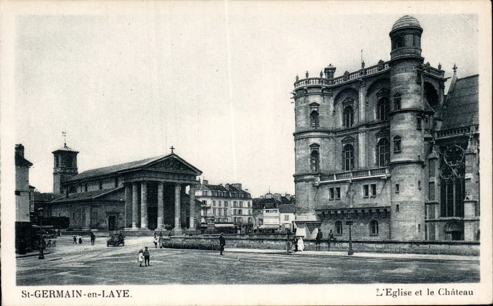 St-GERMAIN-en-LAYE. — Ansicht der Kirche und des Schlosses — Verleger unbekannt - Vorderseite