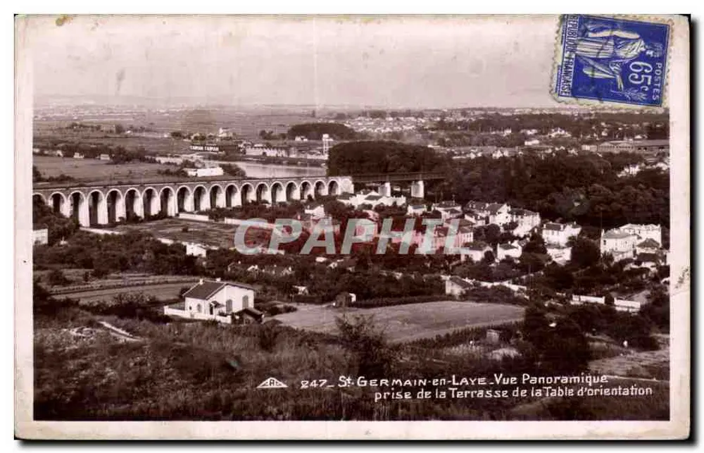 St-Germain-en-Laye — Panoramablick vom Terrassen der Table d'orientation — Real-Photo, P. Strasbourg, n° 847 - Vorderseite