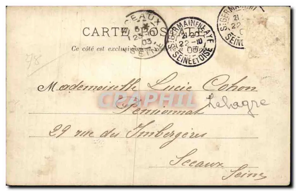 Saint-Germain-en-Laye — A Igreja — L.H., Paris. - Verso