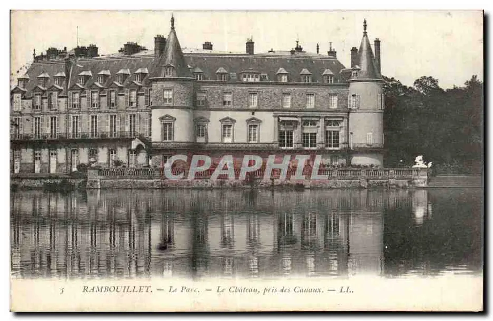 Rambouillet — Der Park — Das Schloss, aus den Kanälen gesehen — LL. - Vorderseite