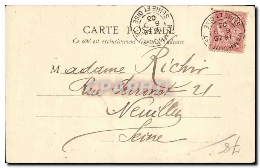 Rambouillet — Farma Narodowa — A. Pottier, wyd., Versailles - Rewers