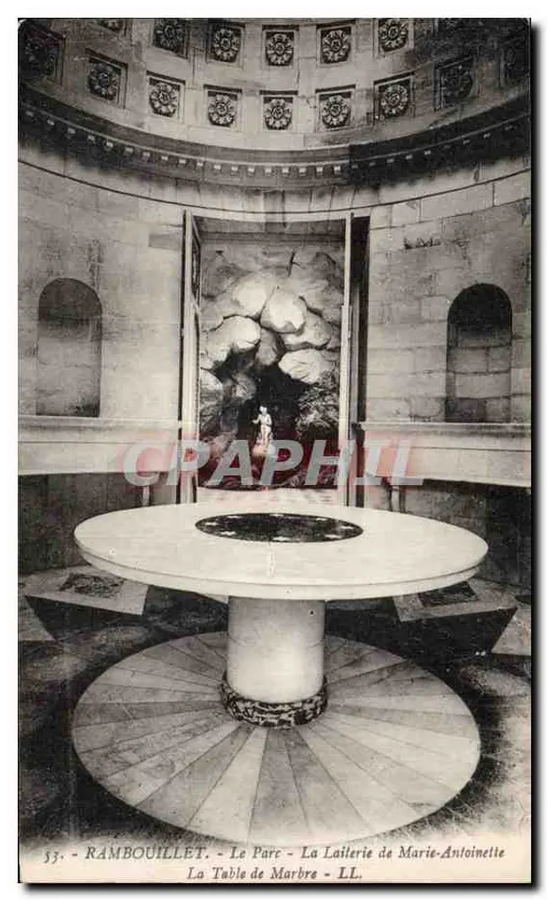 Rambouillet - Der Park - Der Marmortisch - Die Käserei von Marie-Antoinette - Vorderseite
