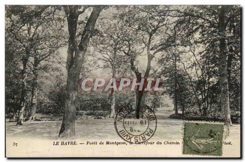 Le Havre — Wald von Montgeon, der Kreuzungspunkt des Weges - Vorderseite