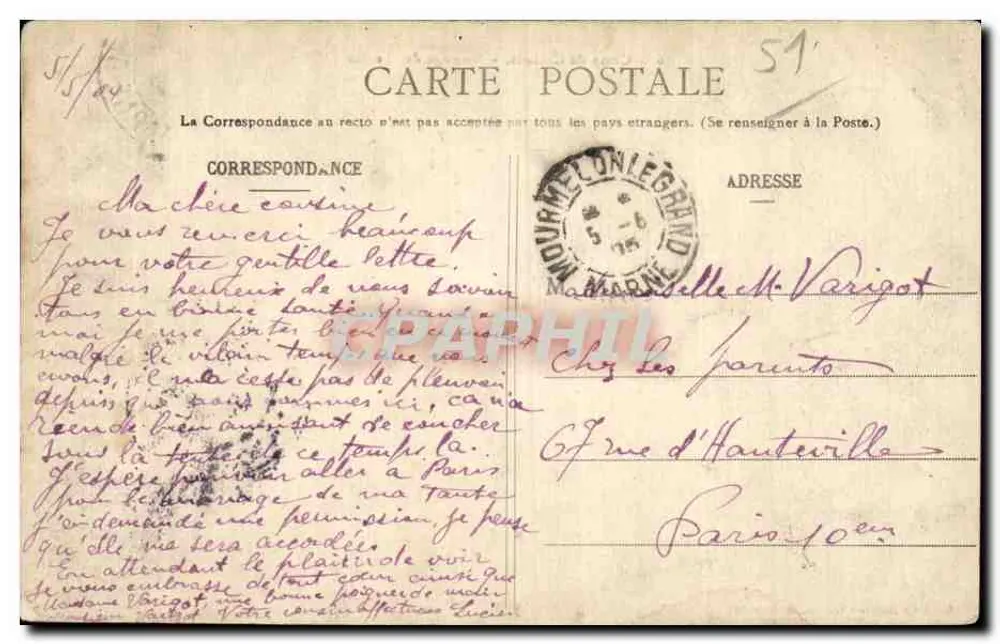 Camp de Châlons — Montage des Tentes — Lumière Bilhaut, Maure-de-Bretagne - Verso