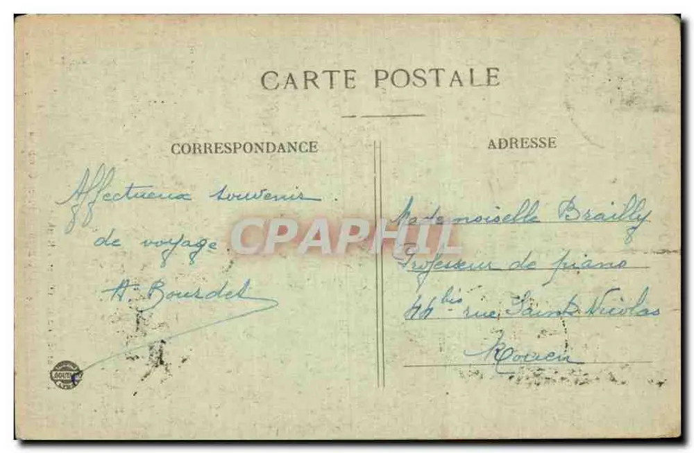 Amiens — Praça Gambetta — Demolição de um edifício — L. Caron, editor — Objectifs Berthior, n°44 - Verso