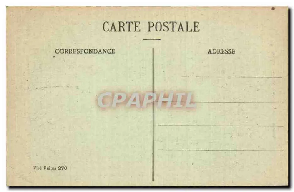 Reims während seiner Bombenjahren 1914-1917 — Verlängerte Rue du Mont-d'Arène — Dubois, Reims, Nr. 275 - Rückseite