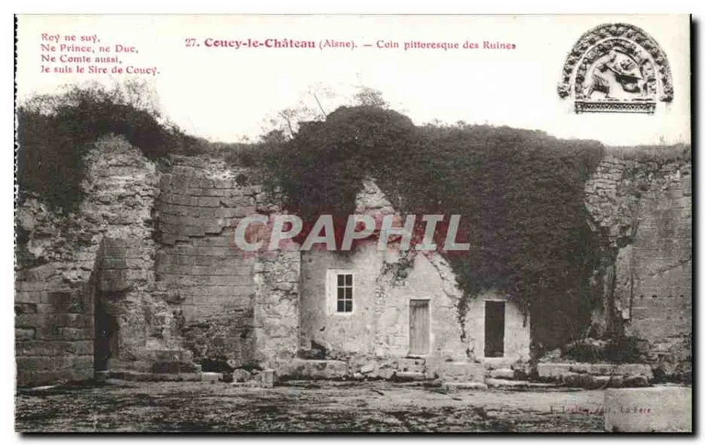 Ceney-le-Château (Aisne) — pittoresker Ecke der Ruinen — Verleger: L. Léglise, La Fère - Vorderseite