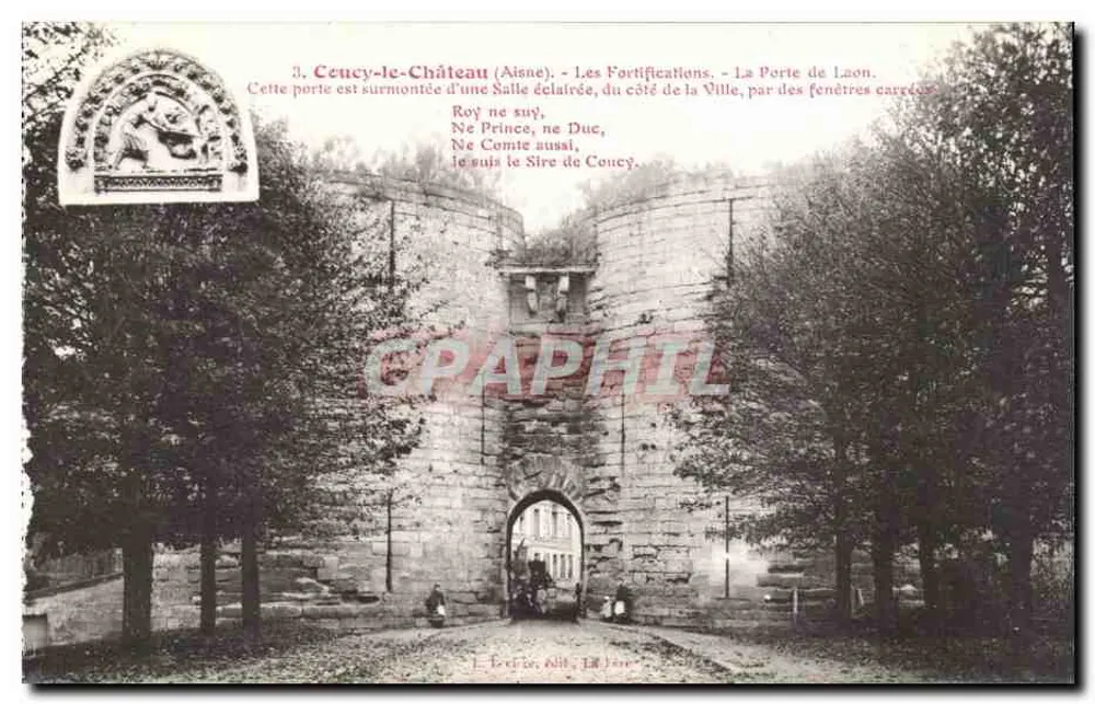 Cecy-le-Château (Aisne) — Die Befestigungen — Die Pforte von Laon — Verleger L. Ferrie, Nr. 3 - Vorderseite