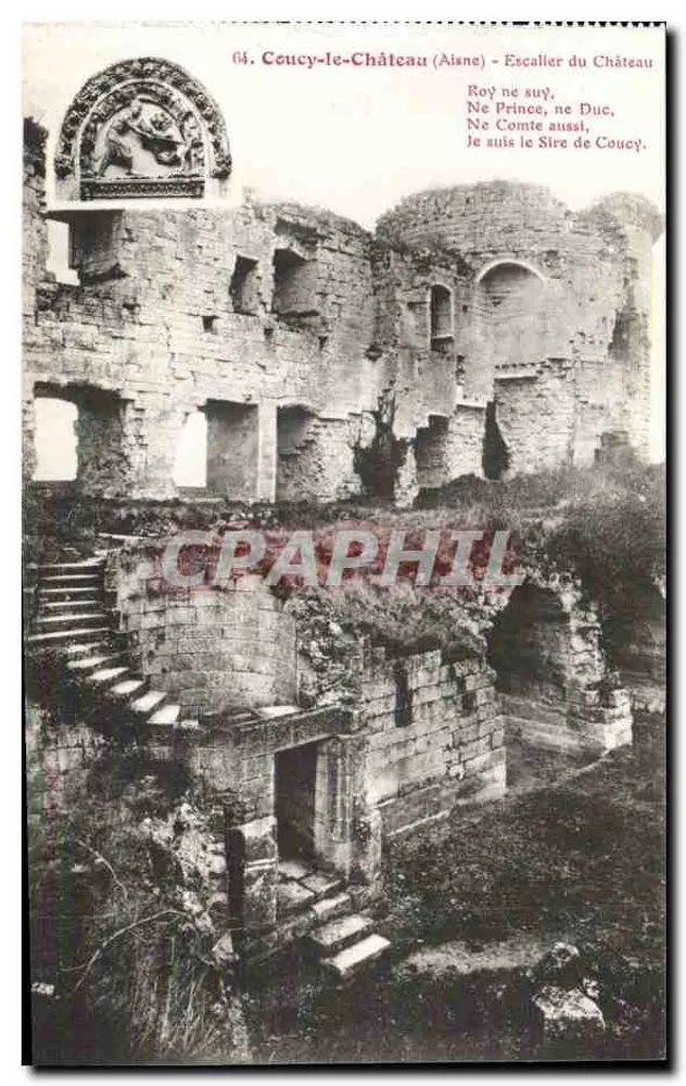 Coucy-le-Château (Aisne) — Escada do Castelo — série 64 - Frente