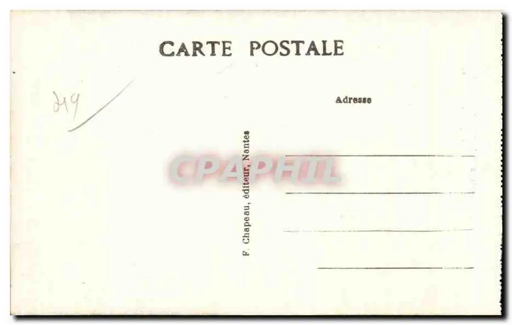Saint-Florent-le-Viel (M.-et-L.) — Fachada da Igreja — F. Chapeau, editor, Nantes - Verso
