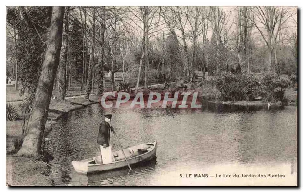 LE MANS — Der See des Jardin des Plantes — Imp. Phot. A. Dalbeau, Le Mans - Vorderseite