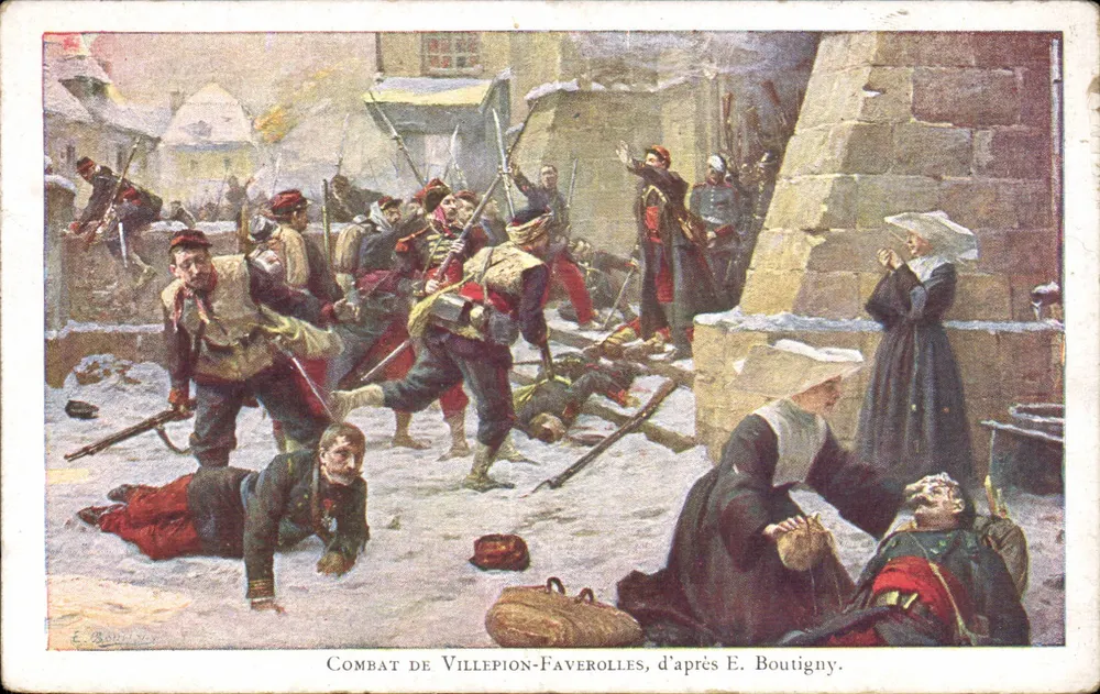 Schlacht von Villepion-Faverolles — nach E. Boutigny — Verlag E. Baudry - Vorderseite