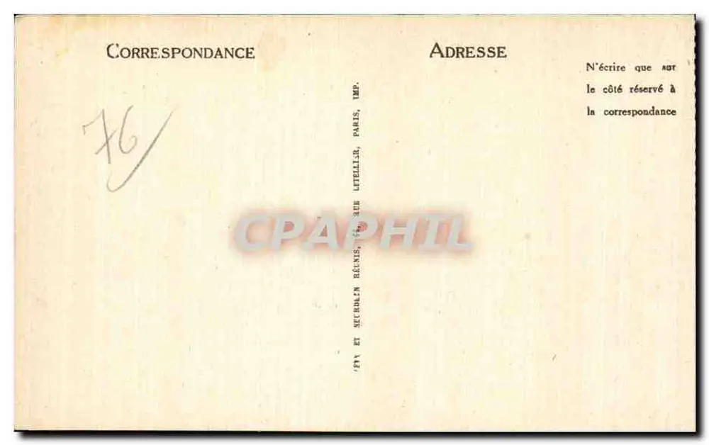 Rouen — Ort des Scheiterhaufens, an dem Joan of Arc am 30. Mai 1431 in Rouen verbrannt wurde — ND - Rückseite
