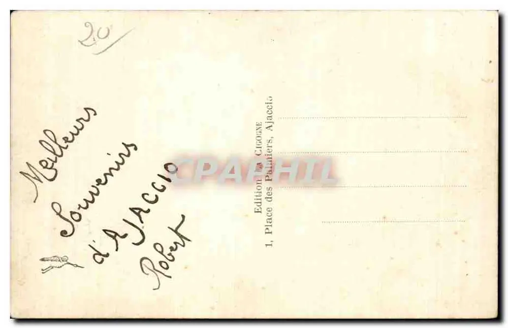 Ajaccio — Allgemeiner Blick — Édition des Palmiers, Ajaccio, Nr. 260 - Rückseite