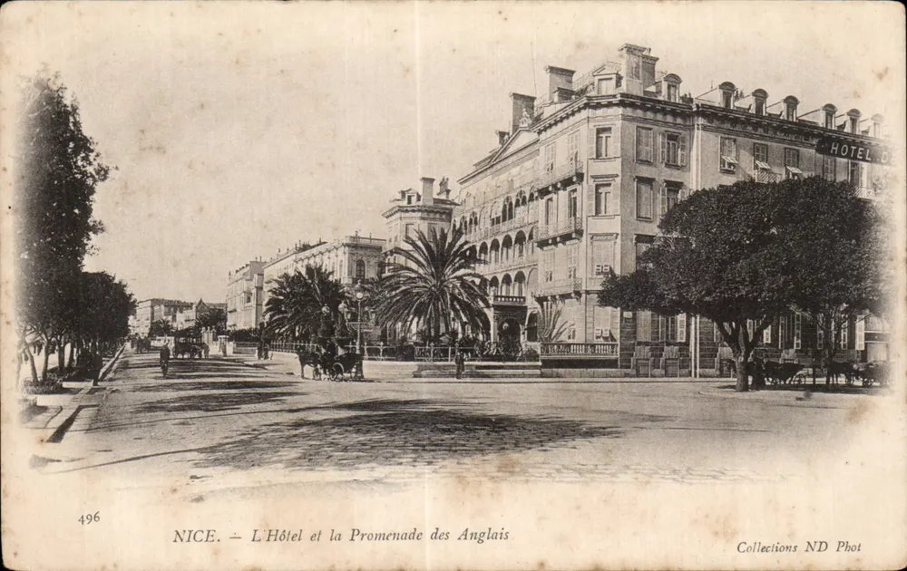 NICE. — Das Hotel und die Promenade des Anglais — Collections ND Phot, Nr. 496 - Vorderseite