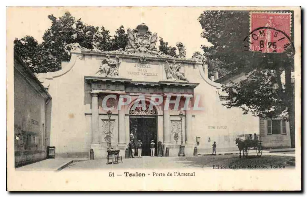 Toulon - Porta do Arsenal — Edição Galeries Modernes, Toulon, n°51 - Frente