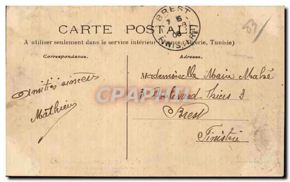 Toulon, Praça da Liberdade — Monumento da Federação — Coleção A. Coutartier - Verso