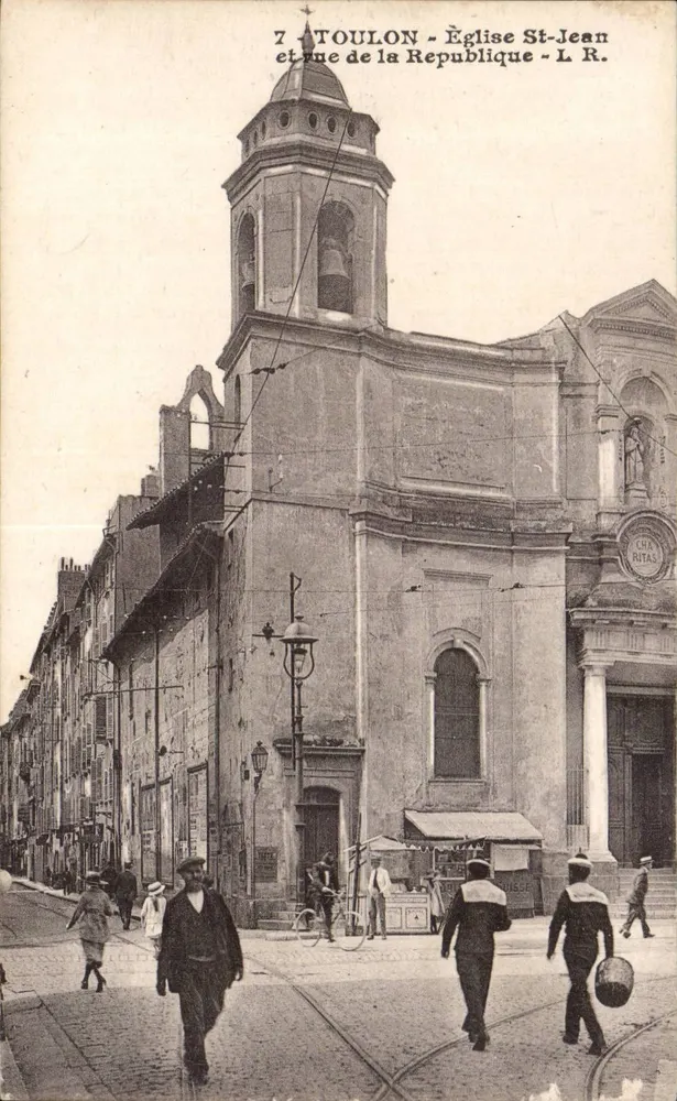 Toulon - Kirche Saint-Jean und Straße der Republik - L. R. - Vorderseite