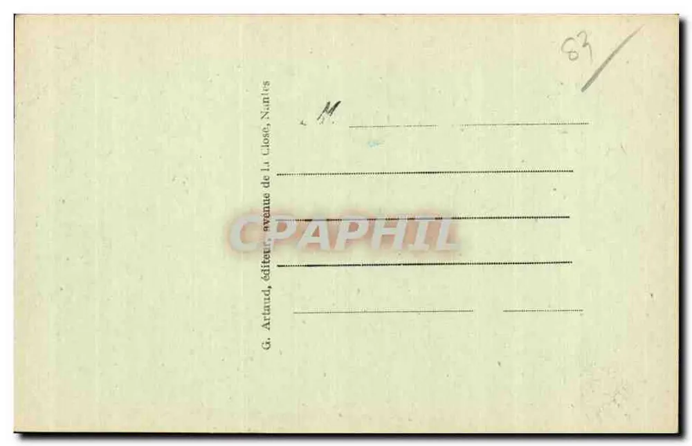 Toulon — Perspectiva do Quai Cronstadt — G. Artland, editor, Nantes - Verso