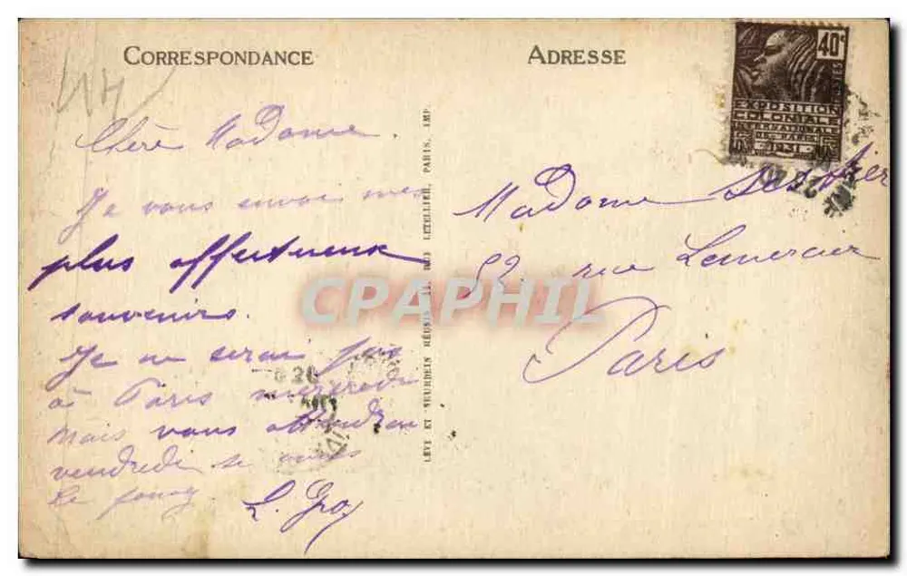 Lisieux — A Praça Victor-Hugo — LL n°33 - Verso